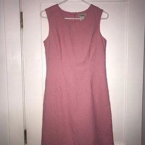 Pink Gingham Slim Fitting Shift Dress LL Bean